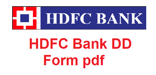 HDFC Bank DD Form pdf
