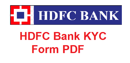 HDFC Bank KYC Form PDF