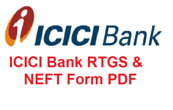 ICICI Bank RTGS NEFT Form pdf