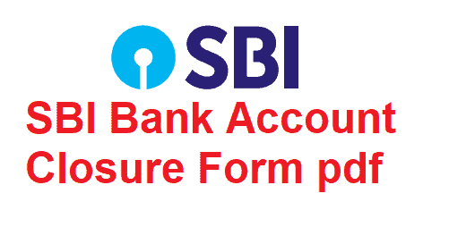SBI Bank Account Closure Form pdf
