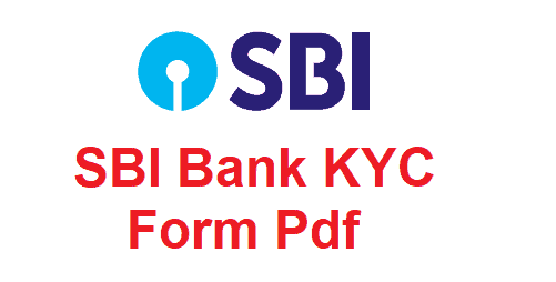 SBI Bank KYC Form Pdf
