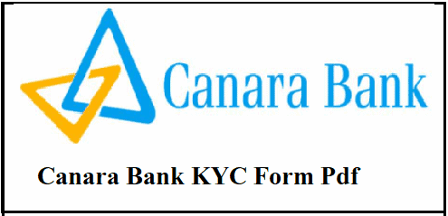 Canara Bank KYC Form Pdf