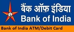 Bank of India ATM/Debit Card Form pdf