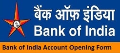 Bank of India Account Opening Form