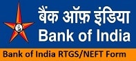 Bank of India RTGS/NEFT Form