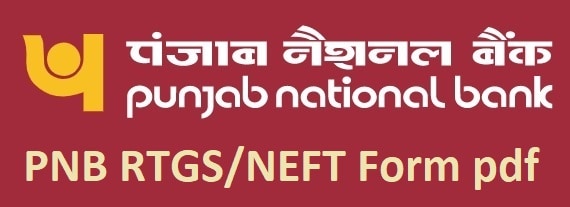 PNB RTGS/NEFT Form pdf 
