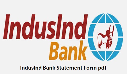 IndusInd Bank Statement Form pdf