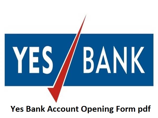 Yes Bank Account Opening Form pdf