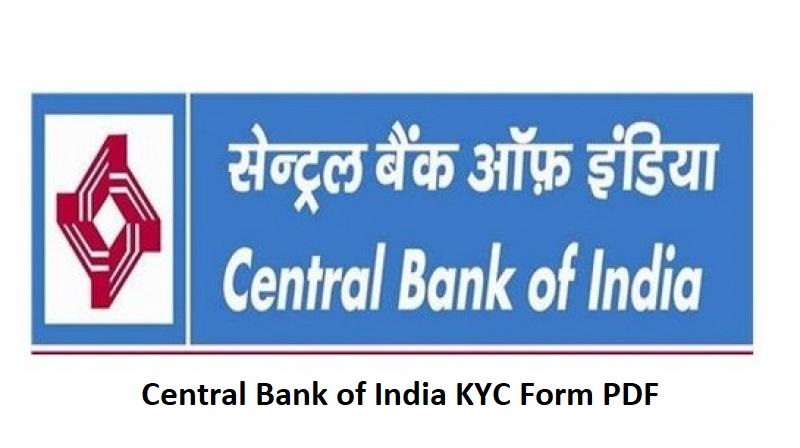 Central Bank of India KYC Form PDF