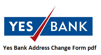 Yes Bank Address Change Form pdf 