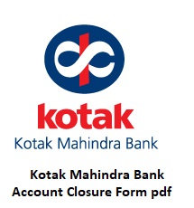 Kotak Mahindra Bank Account Closure Form pdf

